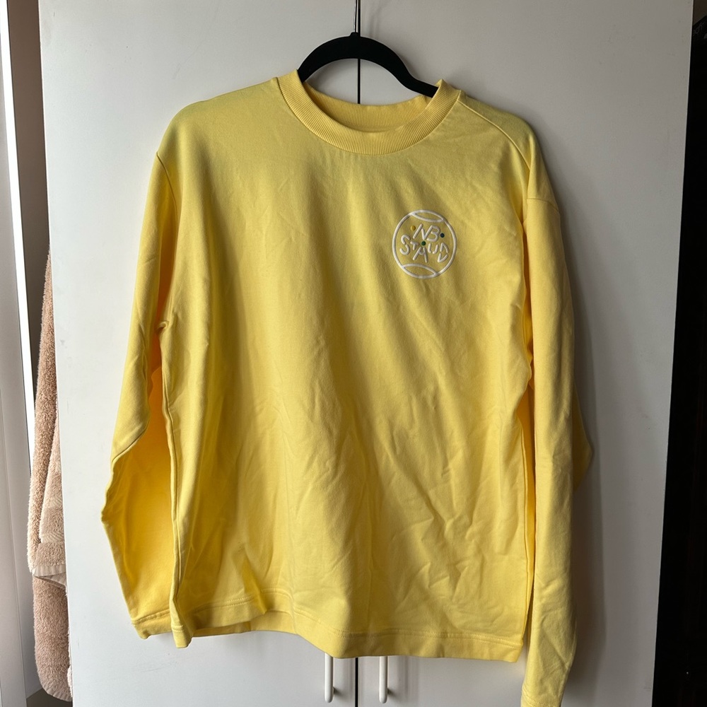 New Balance x STAUD Yellow Long Sleeve Logo Sweatshirt Size Small